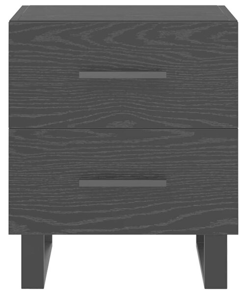 VidaXL Éjjeliszekrény 2 pcs Fekete tölgy 40 x 35 x 47,5 cm Faanyag