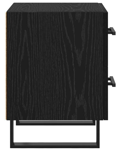 VidaXL Éjjeliszekrény 2 pcs Fekete tölgy 40 x 35 x 47,5 cm Faanyag