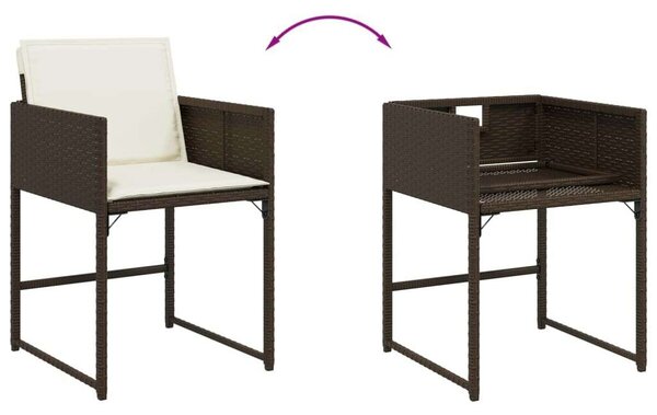 VidaXL 15 részes barna polyrattan kerti ülőgarnitúra párnákkal
