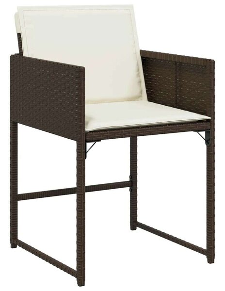 VidaXL 15 részes barna polyrattan kerti ülőgarnitúra párnákkal