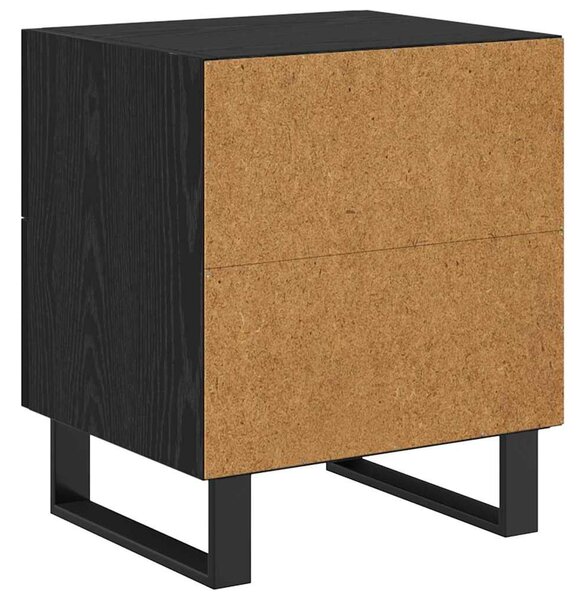VidaXL Éjjeliszekrény 2 pcs Fekete tölgy 40 x 35 x 47,5 cm Faanyag