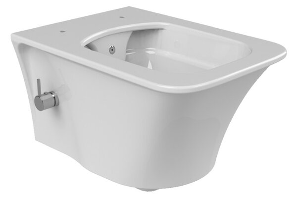 CeraStyle IBIZA fali WC - MATT FEHÉR - BEÉPÍTETT bidé funkcióval - perem nélküli - 51 cm