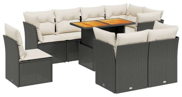 VidaXL Polyrattan Kerti Ülőgarnitúra - 9 részes