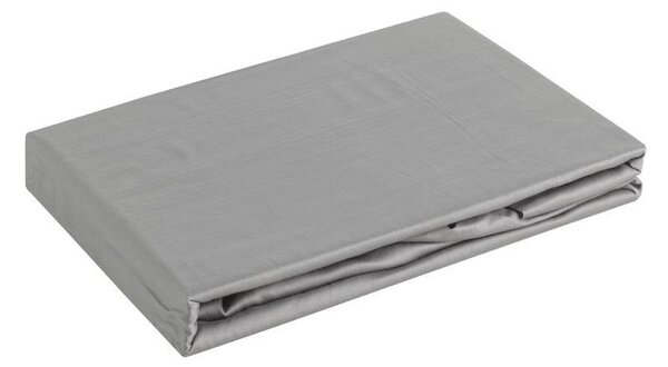 Nova3 pamut-szatén gumis lepedő Acélszürke 100x200 cm +25 cm