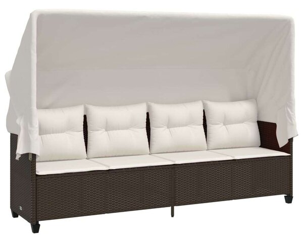 VidaXL Polyrattan Kerti Ülőgarnitúra - 5 részes - Barna