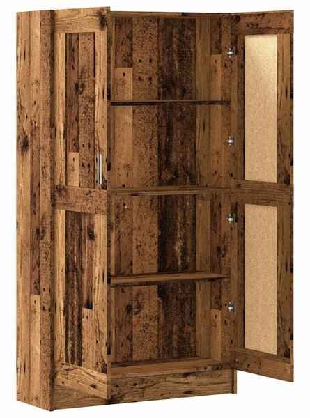 VidaXL régi fa könyvesszekrény 82,5 x 30,5 x 150 cm rétegelt fából