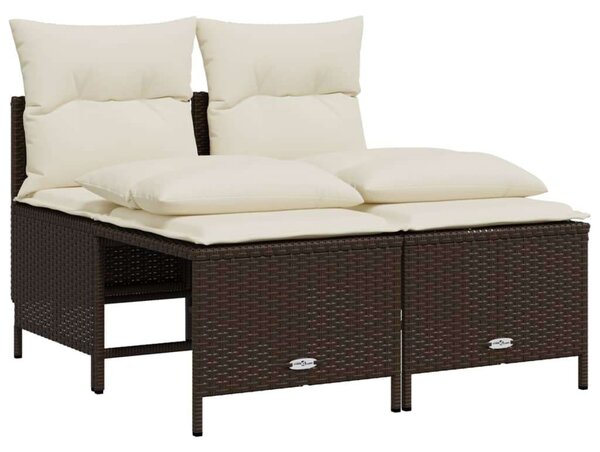 VidaXL Polyrattan Kerti Ülőgarnitúra - 5 részes - Barna
