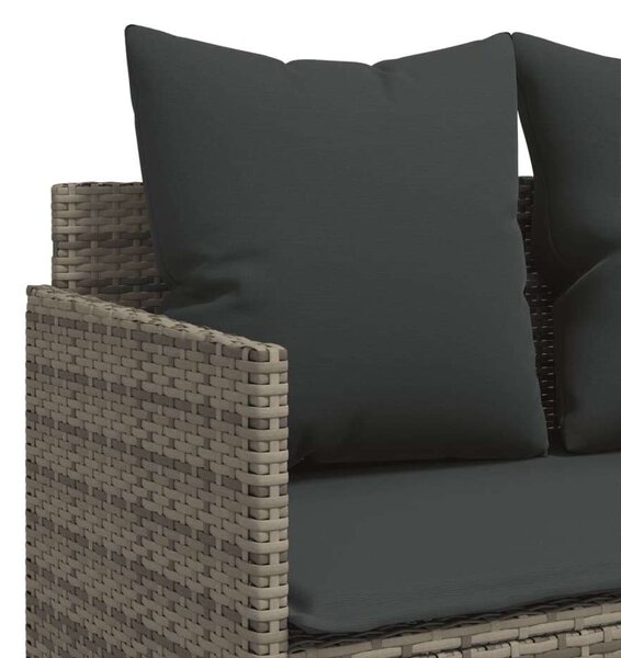 Polyrattan Kerti Ülőgarnitúra - 5 részes - Szürke