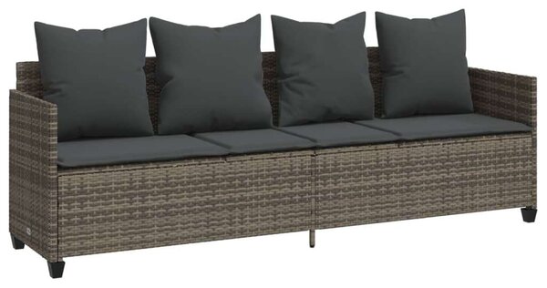 Polyrattan Kerti Ülőgarnitúra - 5 részes - Szürke