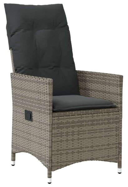 VidaXL Polyrattan Kerti Étkezőgarnitúra - 5 részes - Szürke