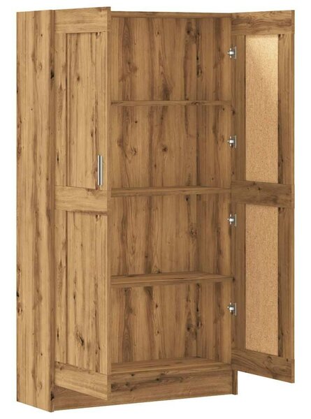 VidaXL kézzel készített tölgyfa könyvesszekrény 82,5 x 30,5 x 150 cm