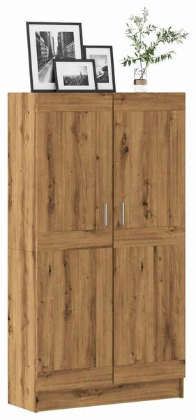 VidaXL kézzel készített tölgyfa könyvesszekrény 82,5 x 30,5 x 150 cm