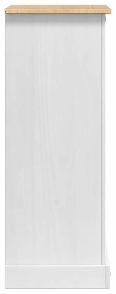 VidaXL Éjjeli asztal fiókkal Fehér 53 x 39 x 103 cm Tömör fenyőfa