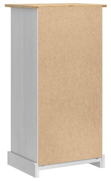 VidaXL Éjjeli asztal fiókkal Fehér 53 x 39 x 103 cm Tömör fenyőfa