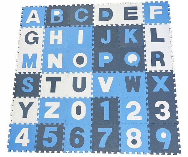 Puzzle Alphabet XXL kék habszivacs játékhoz