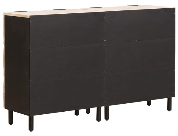 VidaXL Széf 2 pcs Fehér mosott felület 60 x 33 x 75 cm Tömör Mangófát