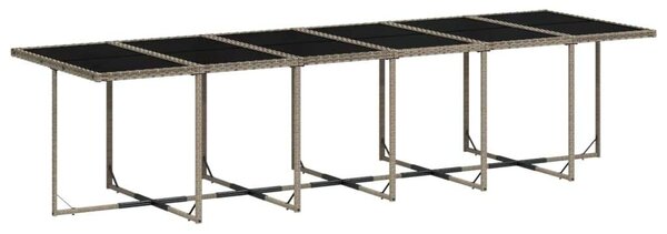 VidaXL Polyrattan Kerti Étkezőgarnitúra - 17 részes - Szürke
