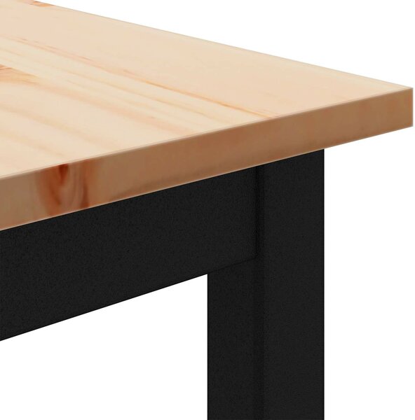 VidaXL Étkezőasztal Természetes 180 x 90 x 75 cm Tömör fenyőfa