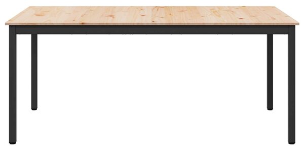 VidaXL Étkezőasztal Természetes 180 x 90 x 75 cm Tömör fenyőfa