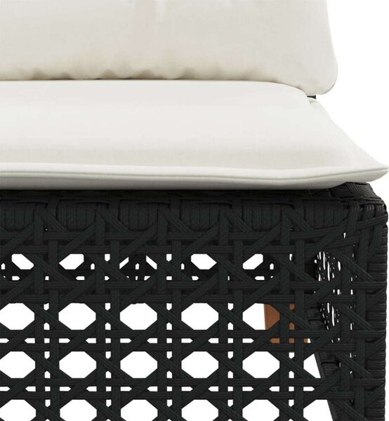 VidaXL Polyrattan Kerti Ülőgarnitúra - 7 részes - Fekete