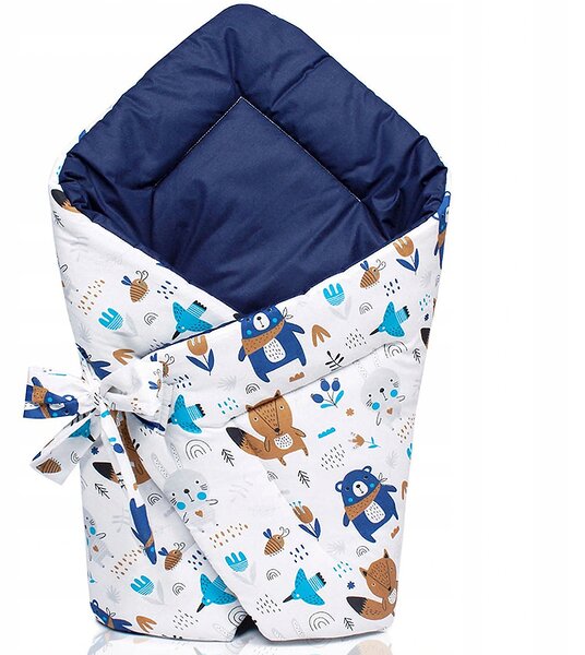 Dizájnos pólya baba számára Lovely Blue Animals