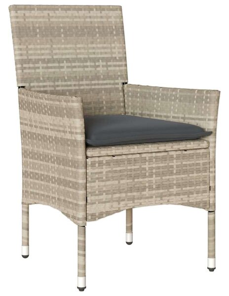 Polyrattan Kerti Étkezőgarnitúra - 5 részes - Szürke