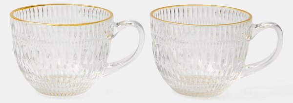Sinsay - Bögrék dombornyomott mintával 2 pack - fehér