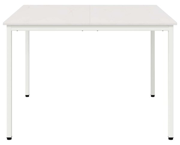 VidaXL Étkezőasztal Fehér 110 x 110 x 75 cm Tömör fenyőfa