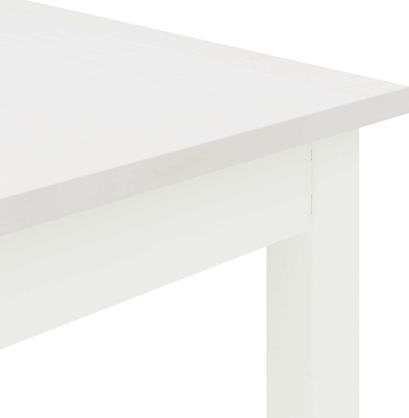 VidaXL Étkezőasztal Fehér 110 x 55 x 75 cm Tömör fenyőfa