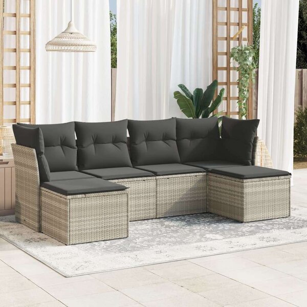 VidaXL Polyrattan Kerti Ülőgarnitúra - 6 részes