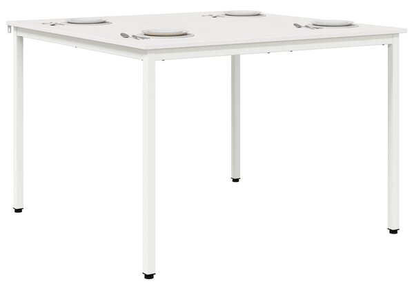VidaXL Étkezőasztal Fehér 110 x 110 x 75 cm Tömör fenyőfa