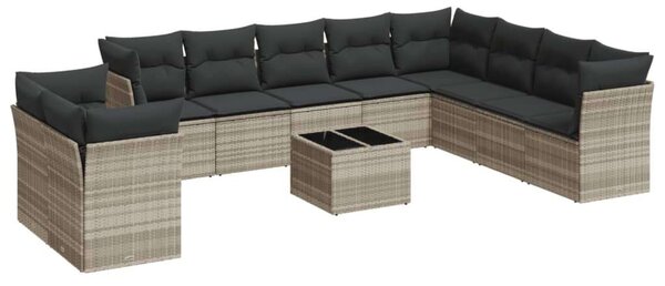 VidaXL Polyrattan Kerti Ülőgarnitúra - 11 részes