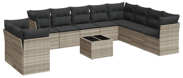 VidaXL Polyrattan Kerti Ülőgarnitúra - 11 részes