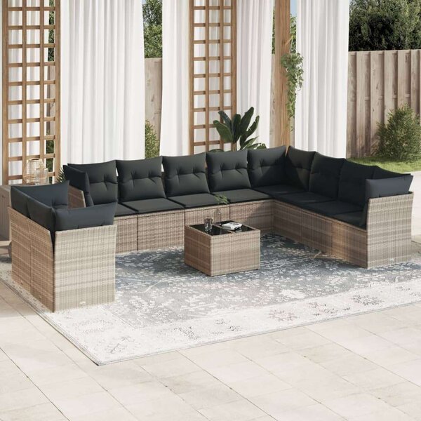 VidaXL Polyrattan Kerti Ülőgarnitúra - 11 részes
