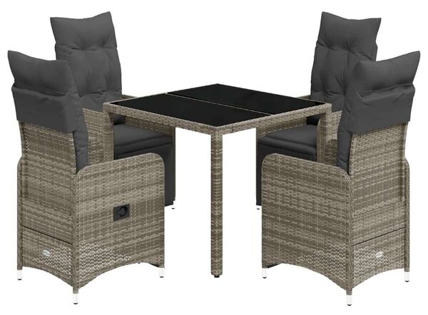 VidaXL Polyrattan Kerti Bútor - 5 részes szett