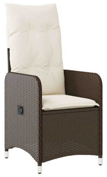 Polyrattan Kerti Bútor - 9 részes Bisztrókészlet - Barna