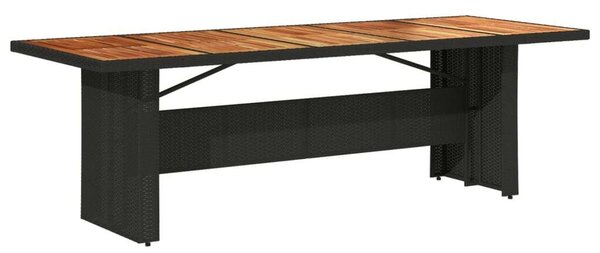 VidaXL Kerti Bútor - 9 részes Bisztrókészlet - Fekete Polyrattan