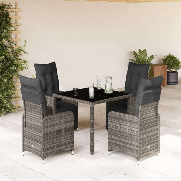 VidaXL Polyrattan Kerti Bútor - 5 részes szett