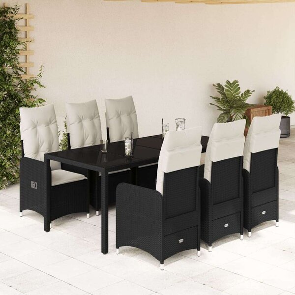 VidaXL Polyrattan Kerti Bútor - 7 részes Bisztró