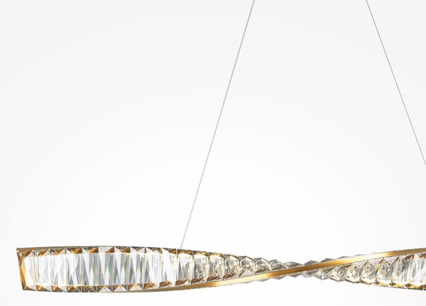 KRONE LED függőlámpa, 120 cm, csavart