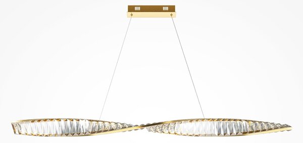KRONE LED függőlámpa, 120 cm, csavart