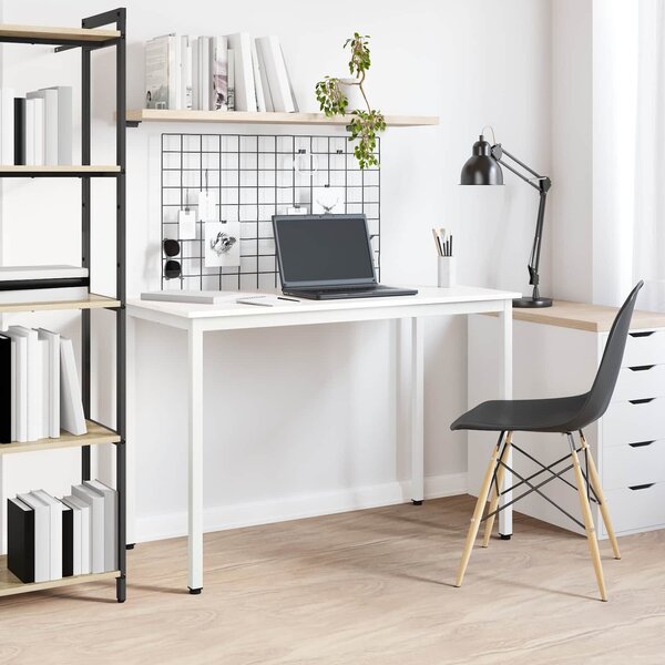 VidaXL Étkezőasztal Fehér 110 x 55 x 75 cm Tömör fenyőfa