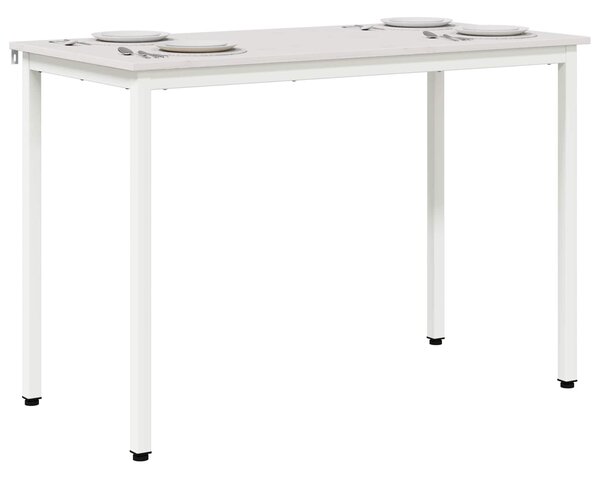 VidaXL Étkezőasztal Fehér 110 x 55 x 75 cm Tömör fenyőfa