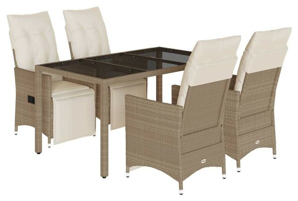 Vidaxl Polyrattan Kerti Bútor - 5 részes Bisztró