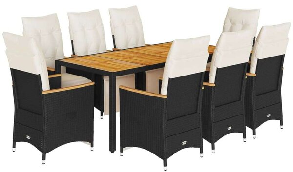 VidaXL Polyrattan Kerti Bútor - 9 részes Bisztró készlet
