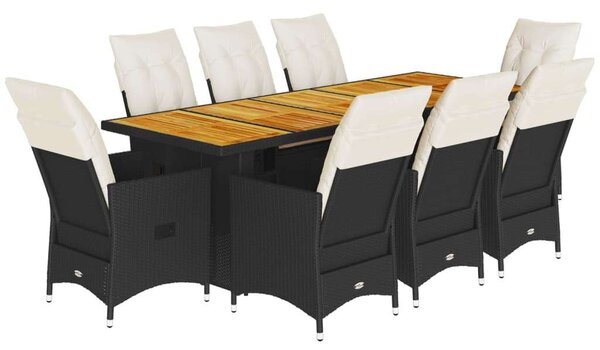 VidaXL Kerti Bútor - Polyrattan Bisztrókészlet - 9 részes