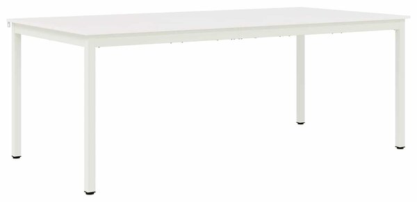 VidaXL Étkezőasztal Fehér 200 x 100 x 75 cm Tömör fenyőfa
