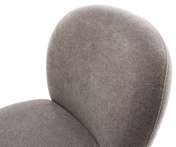 DELIFE Étkezőszék Nube-Flex strukturált szövet puha taupe fekete kereszt láb 360° forgatható billenő zsákrugó