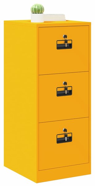 VidaXL Irattároló Szekrény fiókkal Mustár sárga 44 x 50 x 106.5 cm