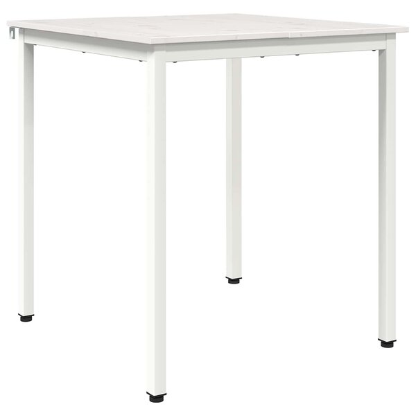 VidaXL Étkezőasztal Fehér 60 x 60 x 75 cm Tömör fenyőfa